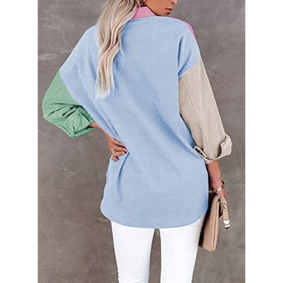 𝅺women's Corduroy Oversize Blouses - Picture 2 of 6